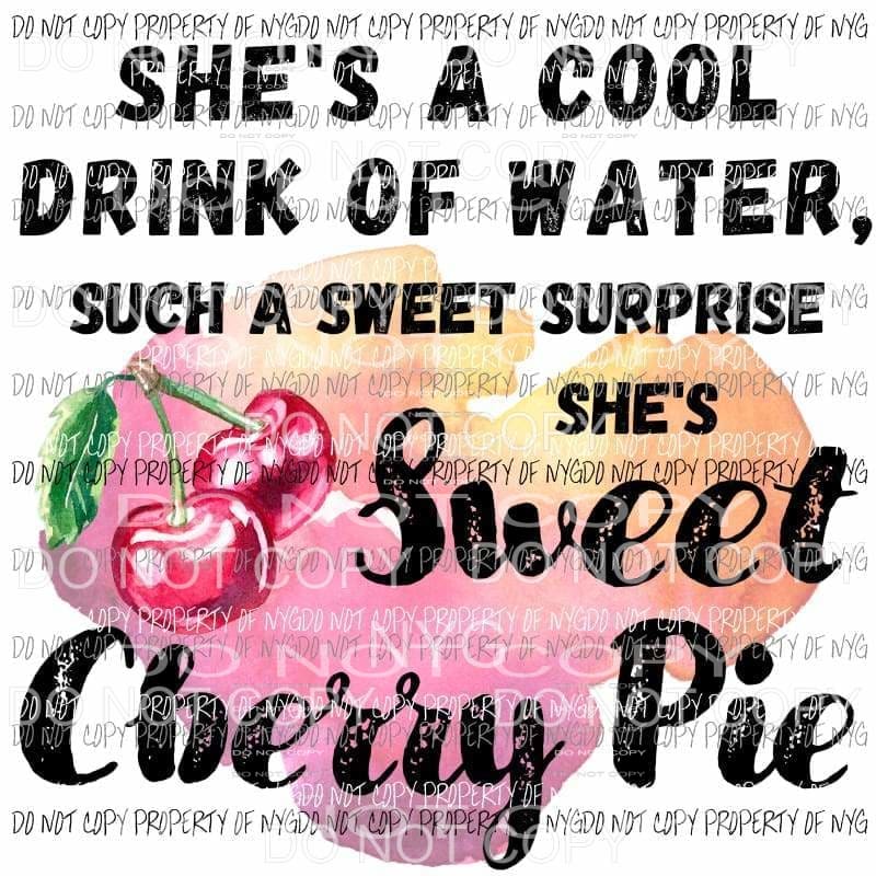 Sweet Cherry Pie #2 background lyrics Warrant Sublimation transfers Heat Transfer