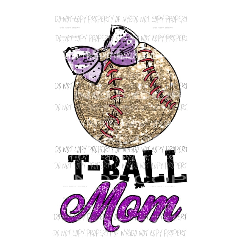 TBall Mom Bow Sublimation transfers Heat Transfer