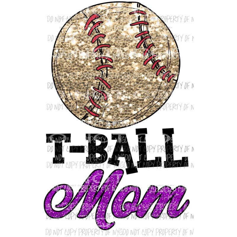 TBall Mom No Bow Sublimation transfers Heat Transfer