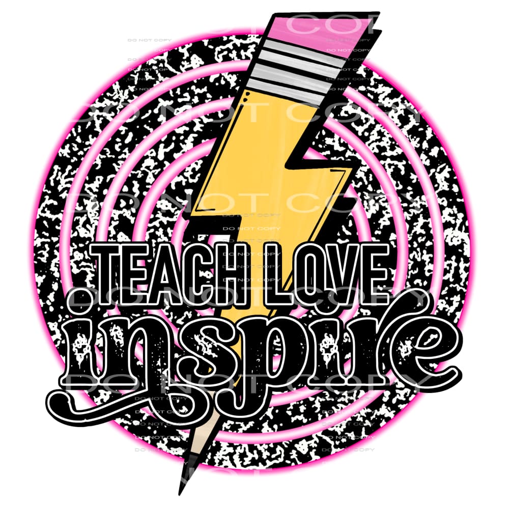 teach love inspire #6555 Sublimation transfers - Heat 