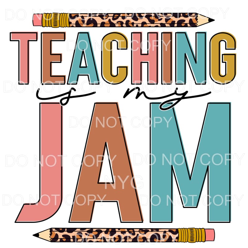 Teaching Is My Jam Neutral Colors Leopard Pencil #668 