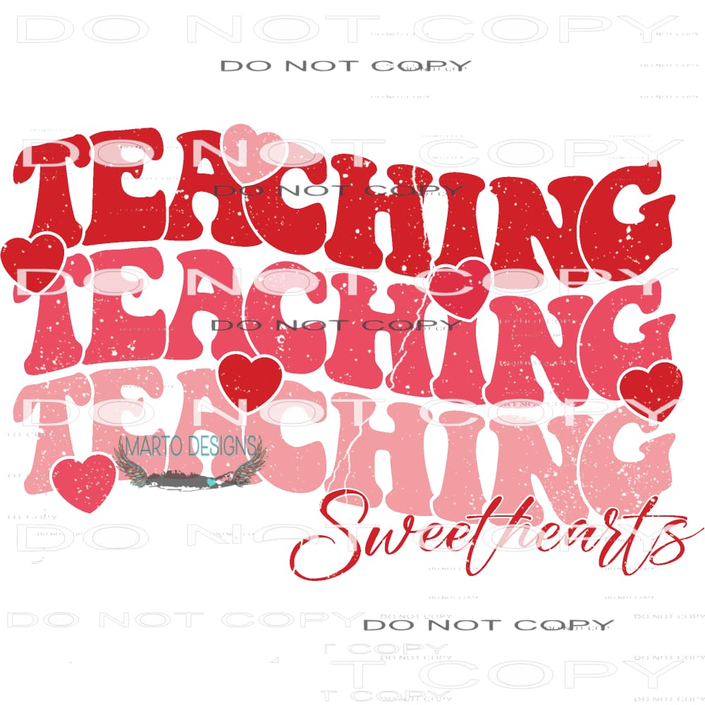 Teaching Sweethearts #9224 Sublimation transfers - Heat