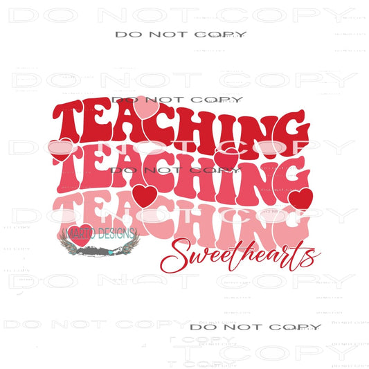 Teaching Sweethearts #9225 Sublimation transfers - Heat