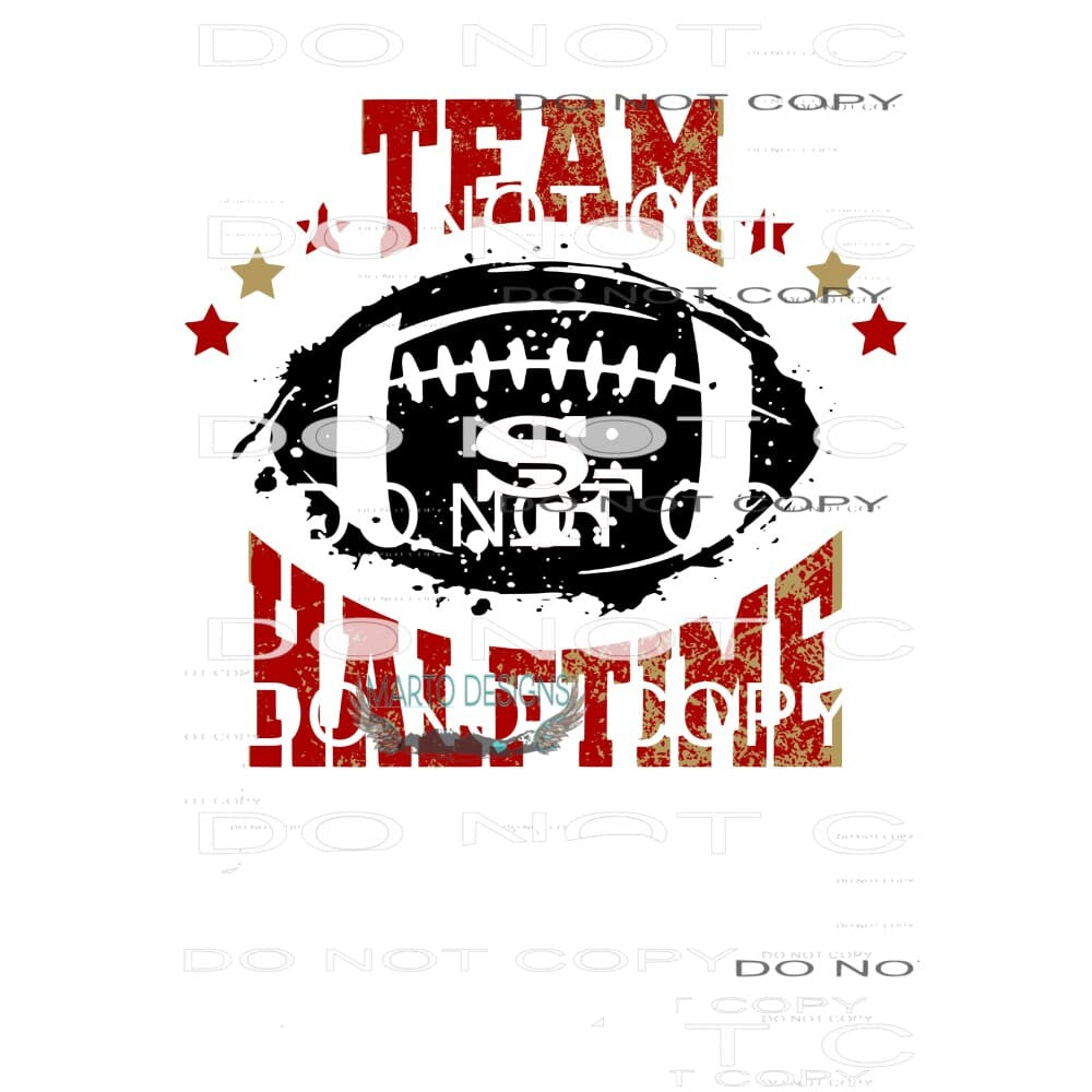 Team Halftime 49ers Sublimation transfers - Heat Transfer
