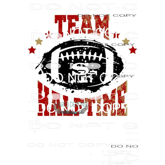 Team Halftime 49ers Sublimation transfers - Heat Transfer