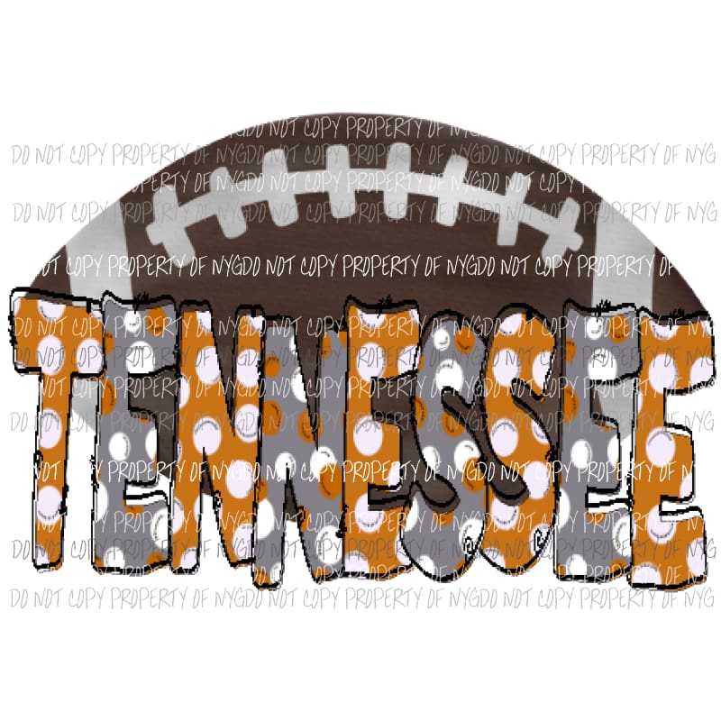Tennessee Football dots Sublimation transfers Heat Transfer