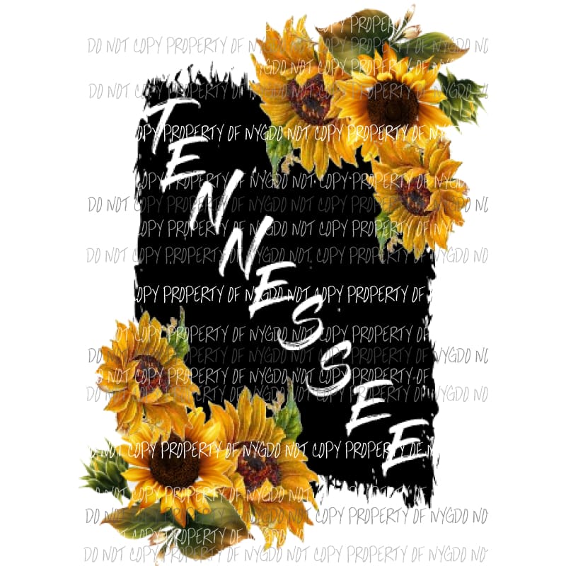 Tennessee sunflower Sublimation transfers Heat Transfer