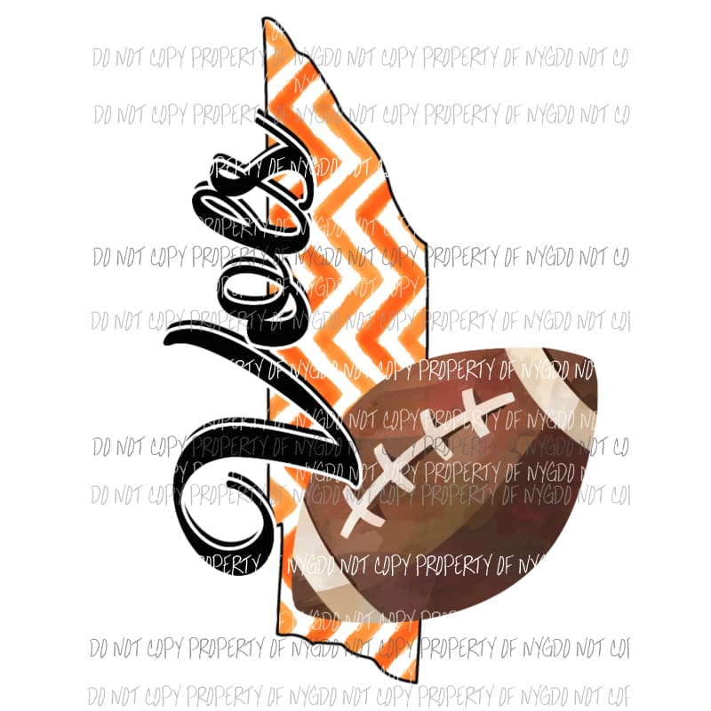 Tennessee Volunteers football chevron state Sublimation transfers Heat Transfer