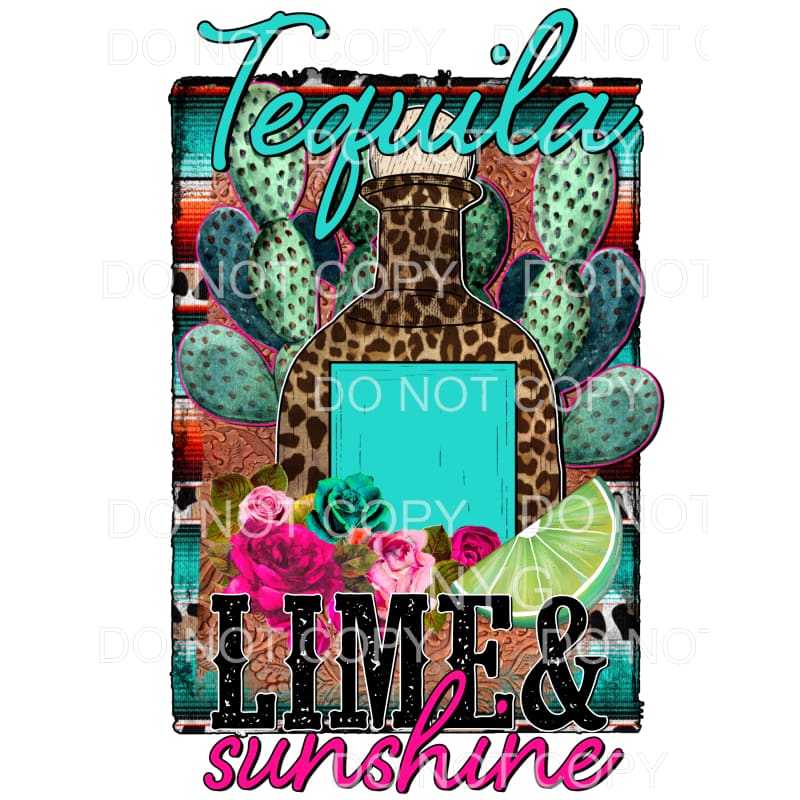 Tequila Lime And Sunshine Leopard Bottle Cactus Flowers 