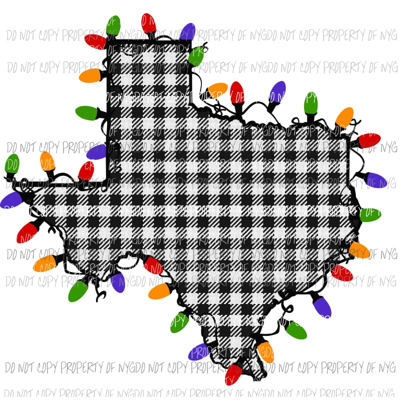 texas bw plaid lights Sublimation transfers Heat Transfer
