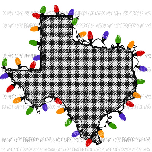 texas bw plaid lights Sublimation transfers Heat Transfer
