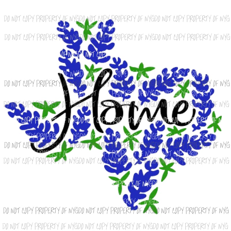 Texas Home flowers #7 Sublimation transfers Heat Transfer