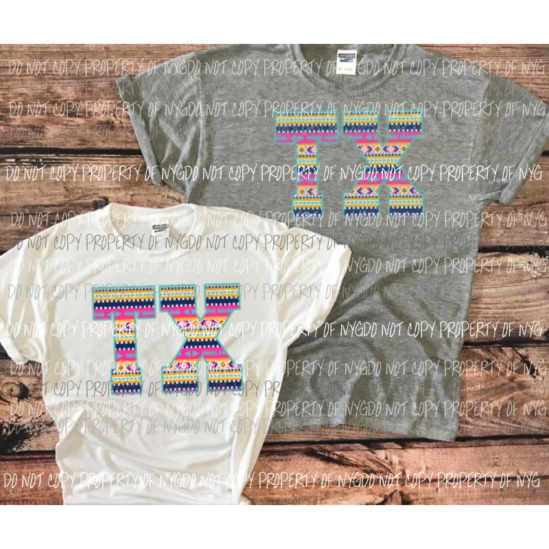 Texas TX aztec Sublimation transfers Heat Transfer