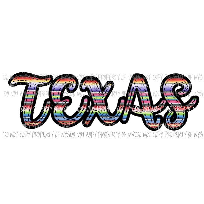 Texas Word Sublimation transfers Heat Transfer