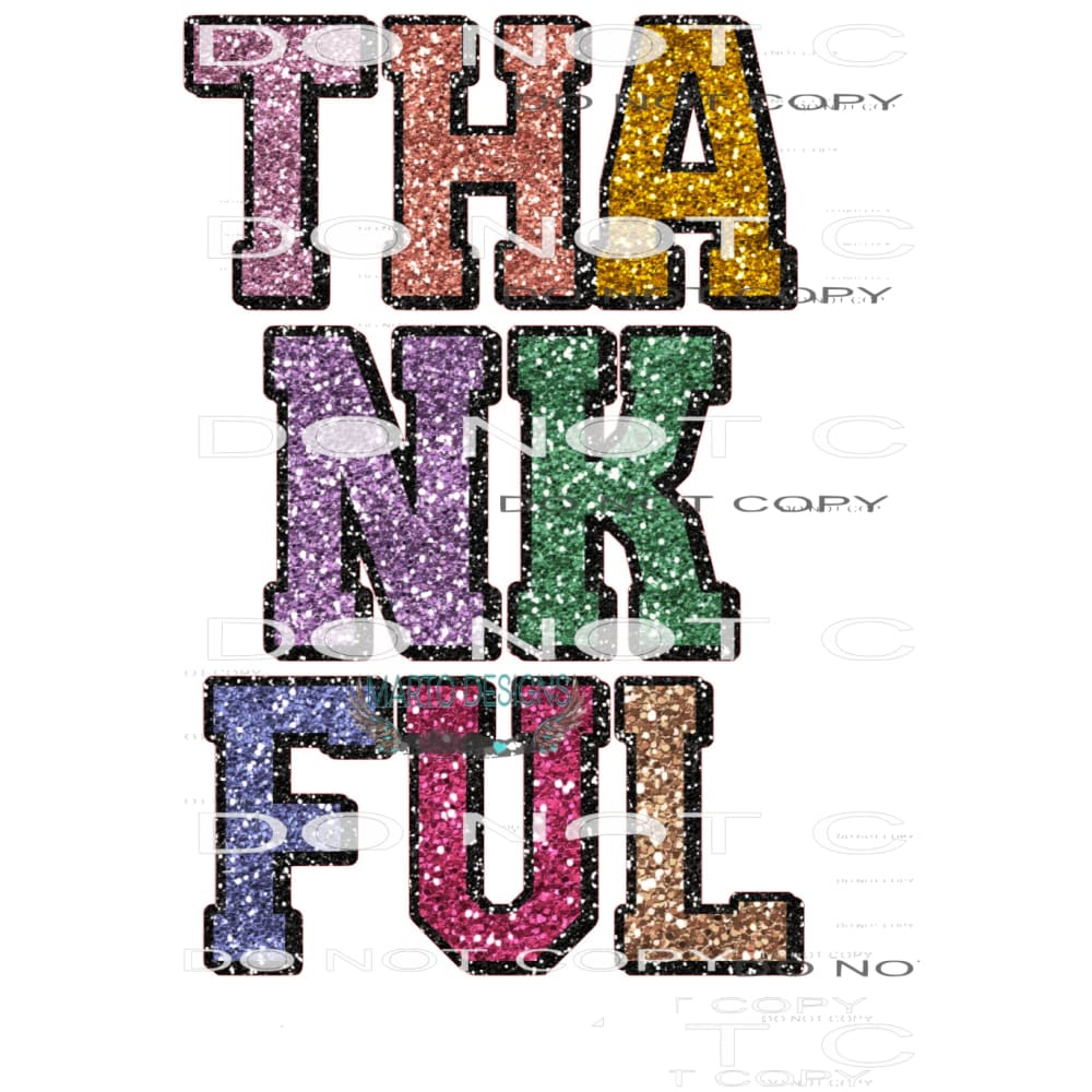 Thankful #7845 Sublimation transfers - Heat Transfer Graphic