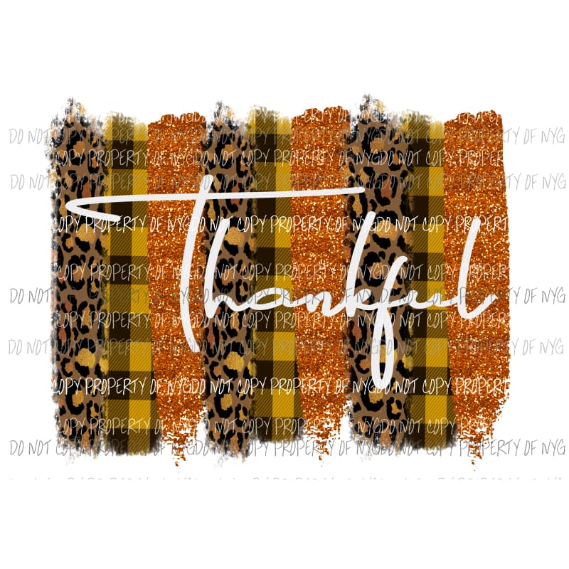 Thankful Paint Palette 3 Sublimation transfers Heat Transfer