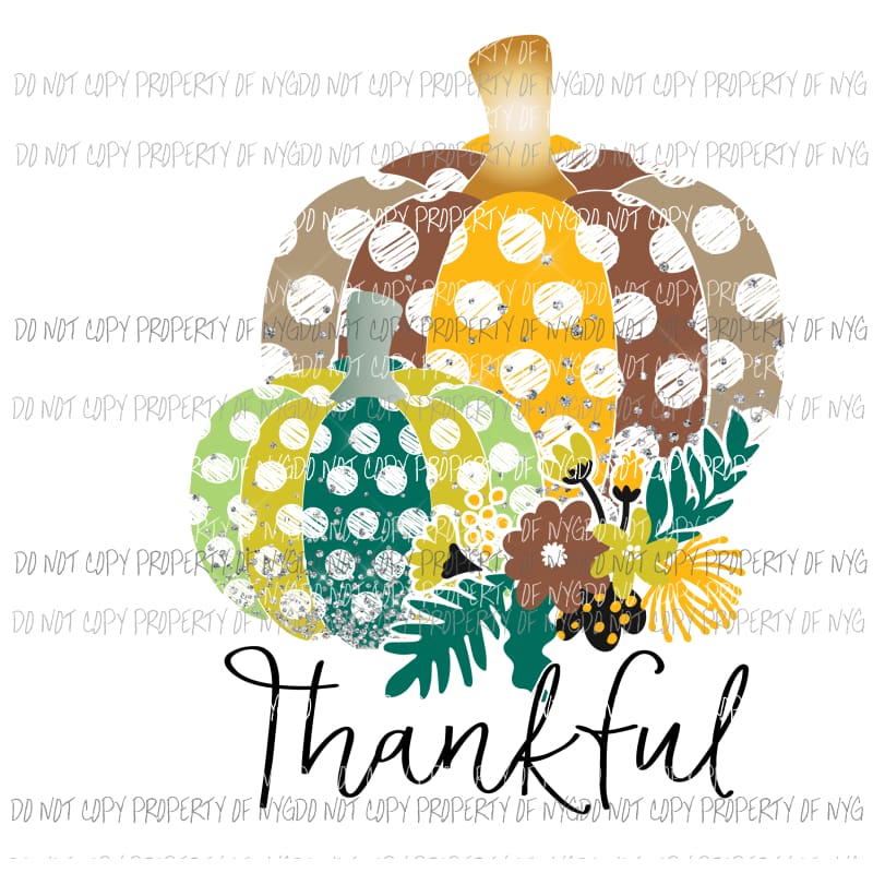 thankful pumpkins # 6 Halloween Fall Sublimation transfers Heat Transfer