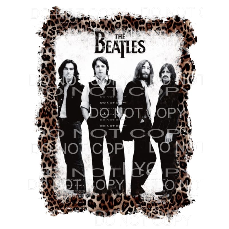 The Beatles Brown Leopard Frame Sublimation transfers - Heat