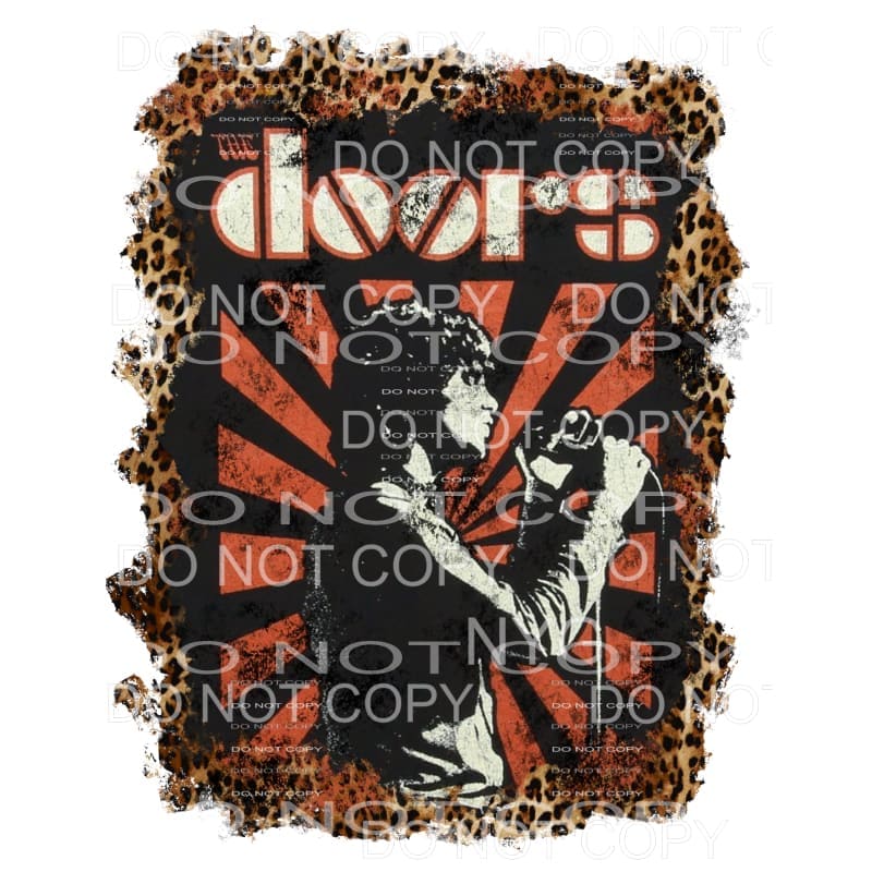 The Doors Jim Morrisonbrown leopard frame Sublimation 