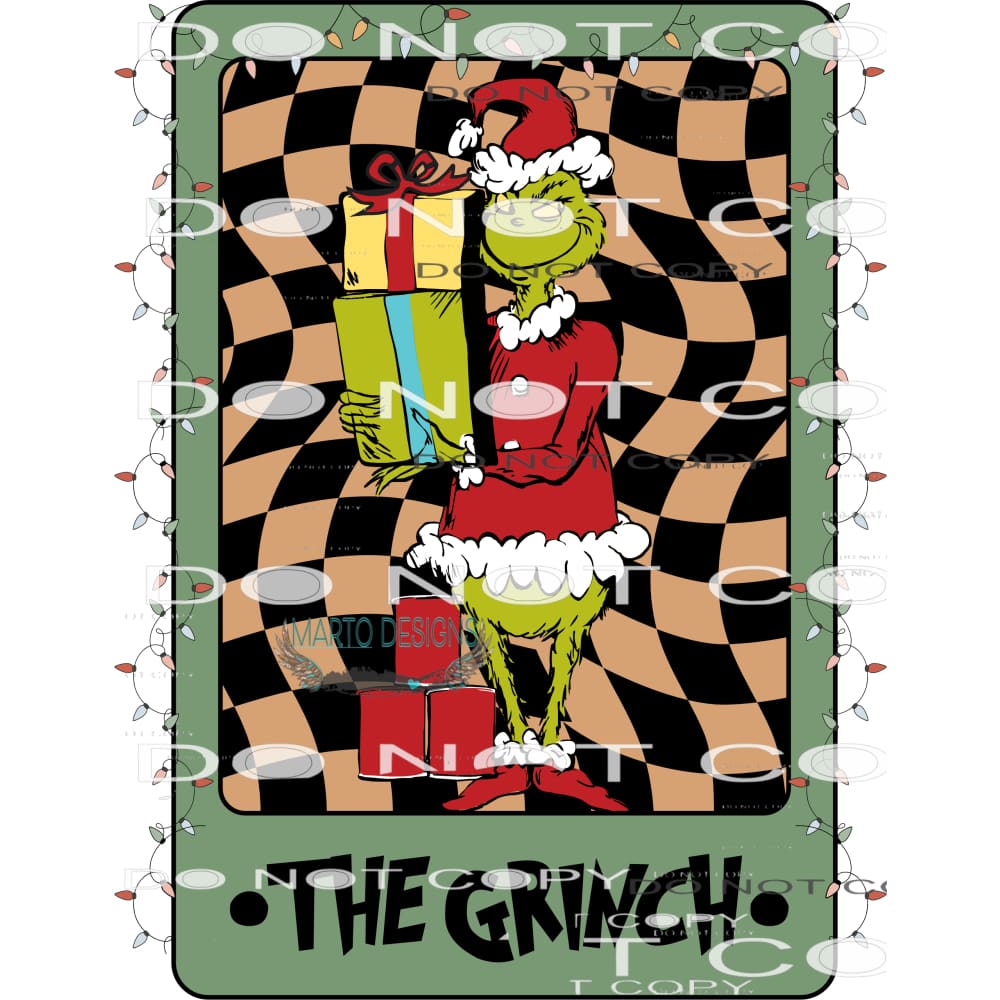 The Grinch #7156 Sublimation transfers - Heat Transfer