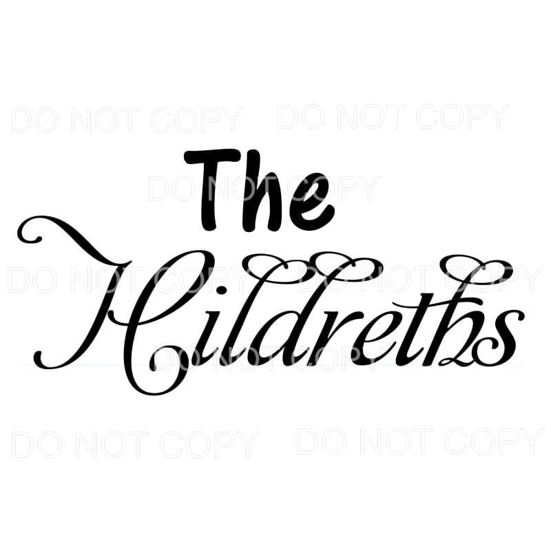 The Hildreths custom Sublimation transfers - Heat Transfer