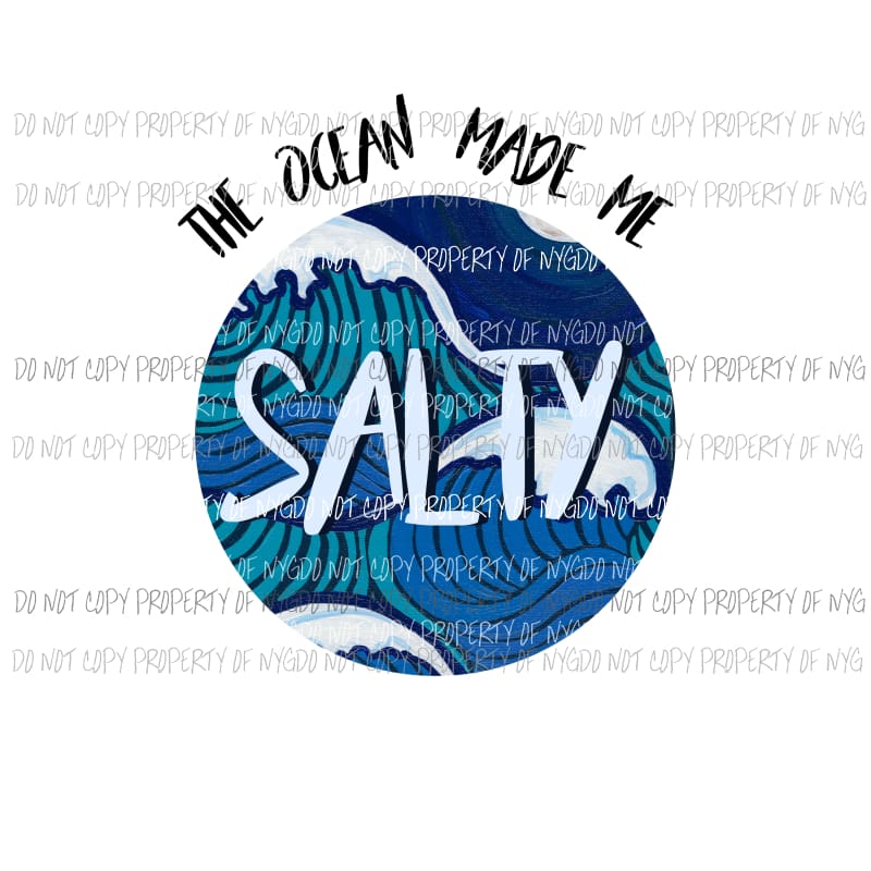 The Ocean Made Me Salty waves Sublimation transfers Heat Transfer