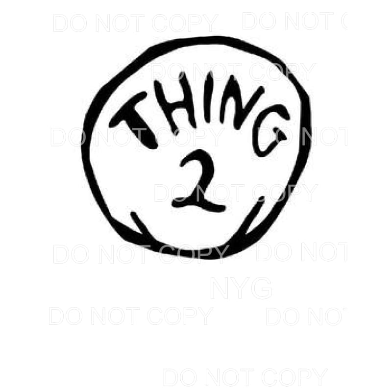 Thing 2 Dr Seuss #1437 Sublimation transfers - Heat Transfer