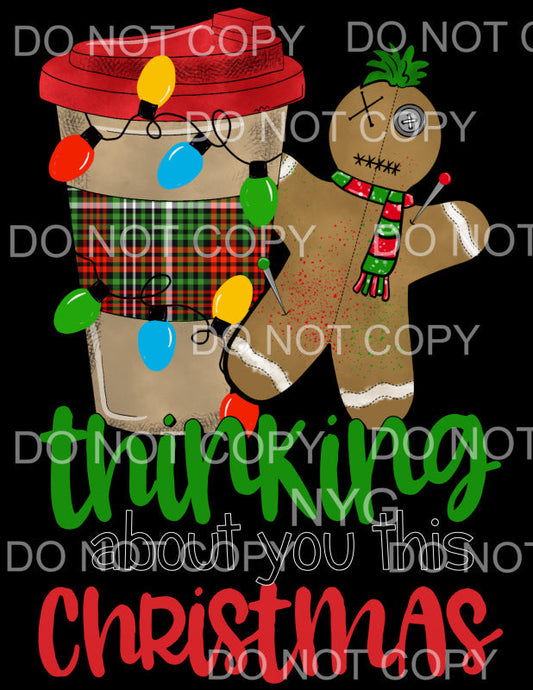Thinking About You This Christmas Coffee Cup Red Green Plaid