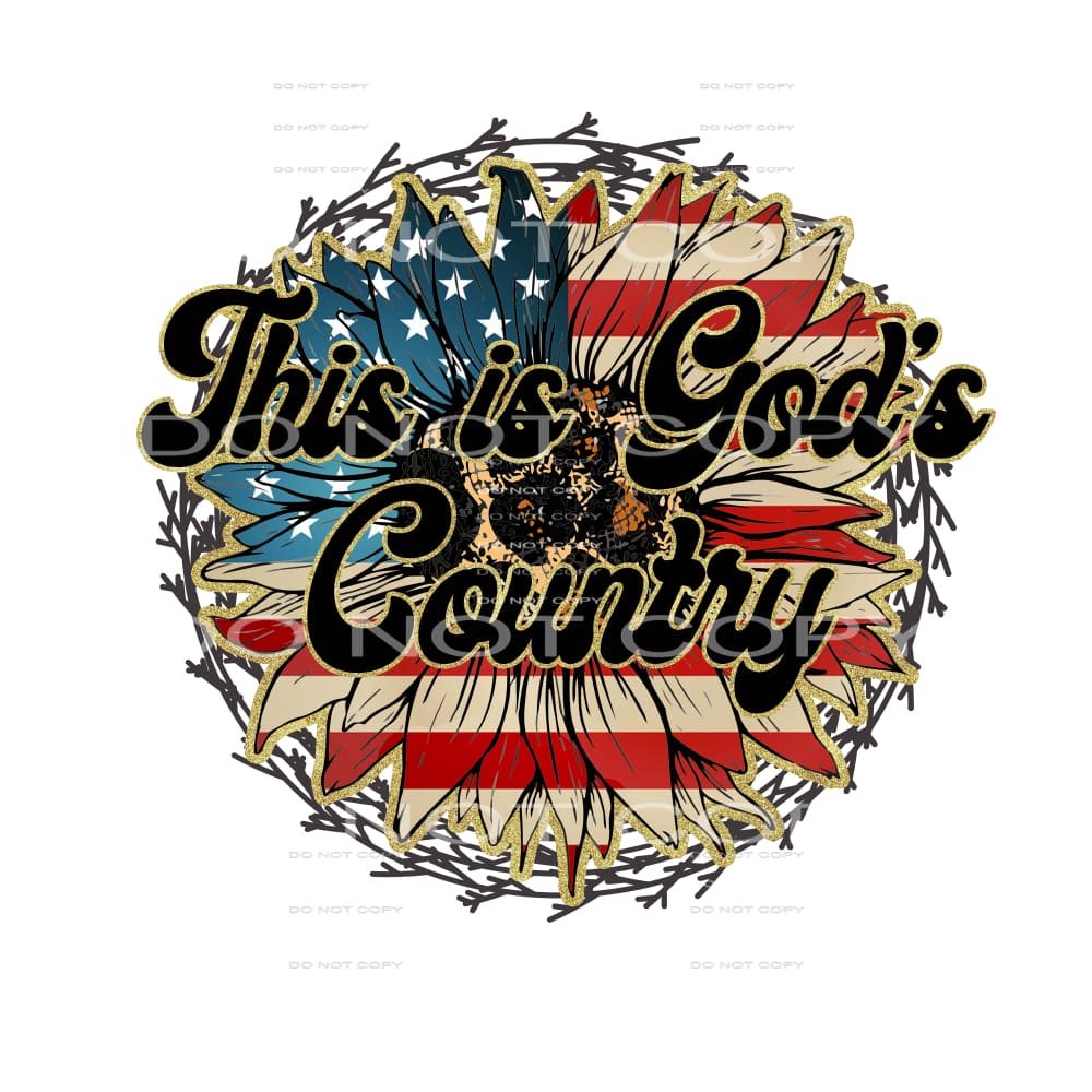 This Is God’s County #5358 Sublimation transfers - Heat