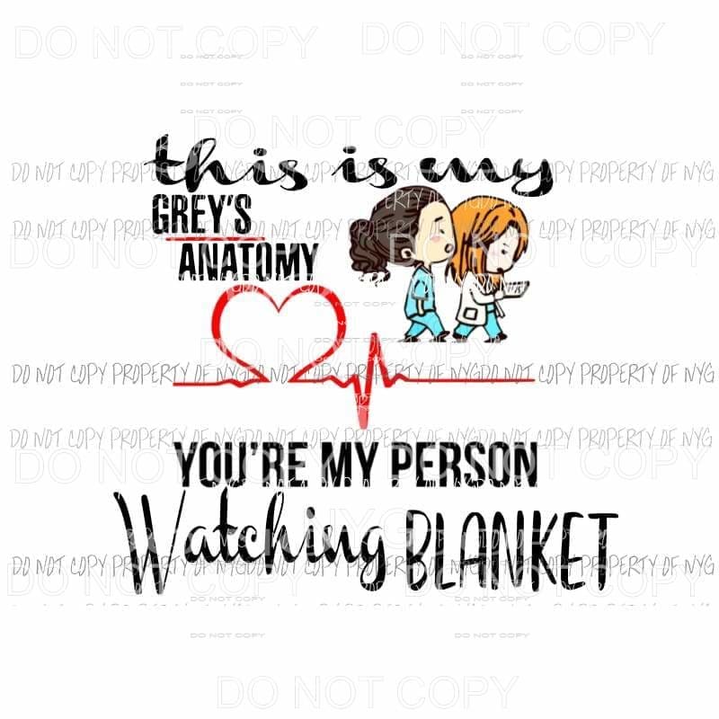 This is my Blanket GREYS ANATOMY 1 Sublimation transfers Heat Transfer