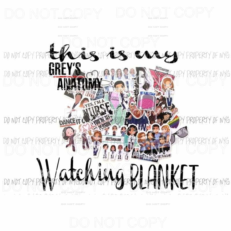 This is my Blanket GREYS ANATOMY 2 Sublimation transfers Heat Transfer