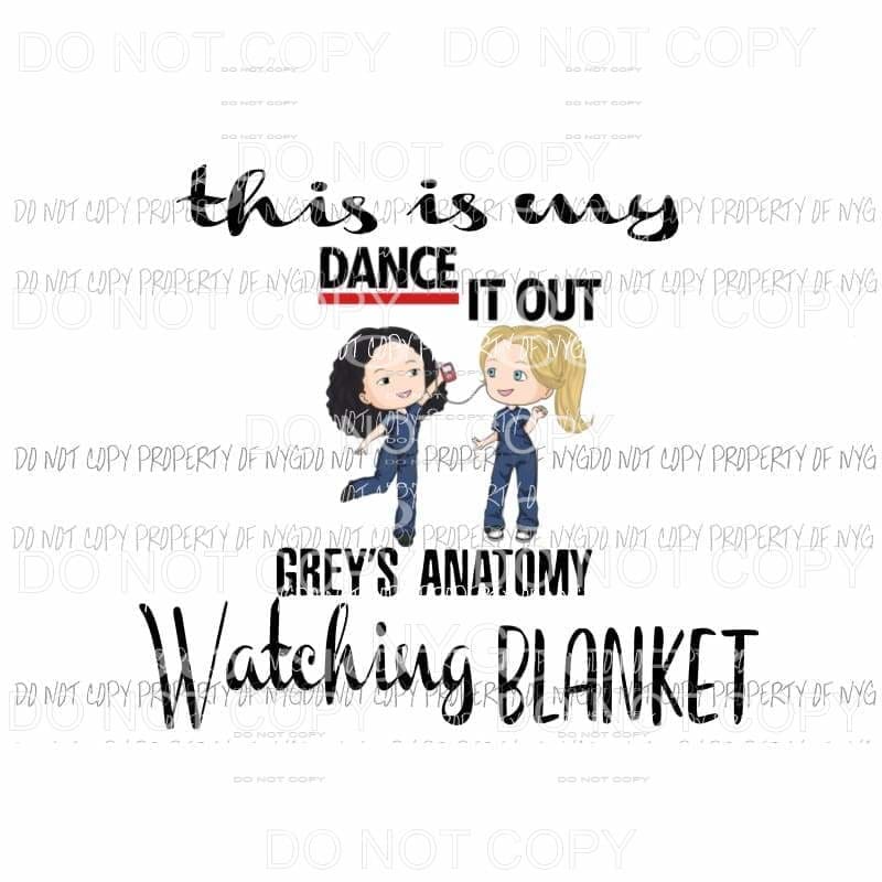 This is my Blanket GREYS ANATOMY 5 Sublimation transfers Heat Transfer