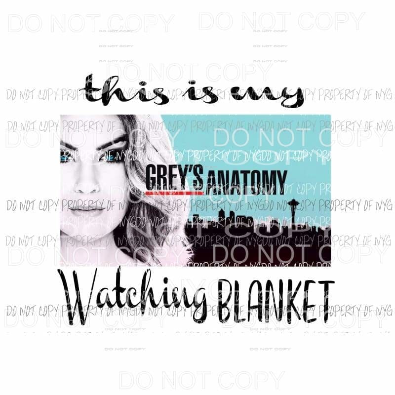 This is my Blanket GREYS ANATOMY 6 Sublimation transfers Heat Transfer