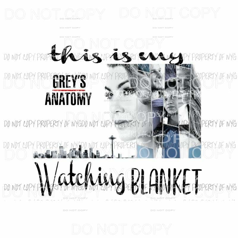 This is my Blanket GREYS ANATOMY 7 Sublimation transfers Heat Transfer