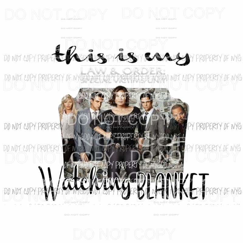 This is my Blanket LAW AND ORDER 3 Sublimation transfers Heat Transfer