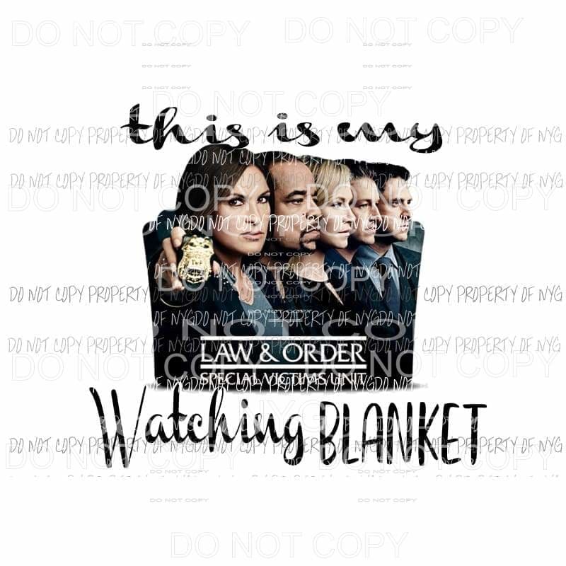 This is my Blanket LAW AND ORDER 4 Sublimation transfers Heat Transfer