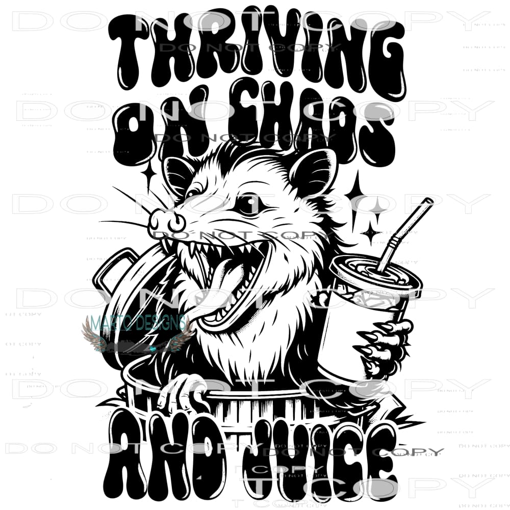 Thriving On Chaos And Juice #9147 Sublimation transfers -