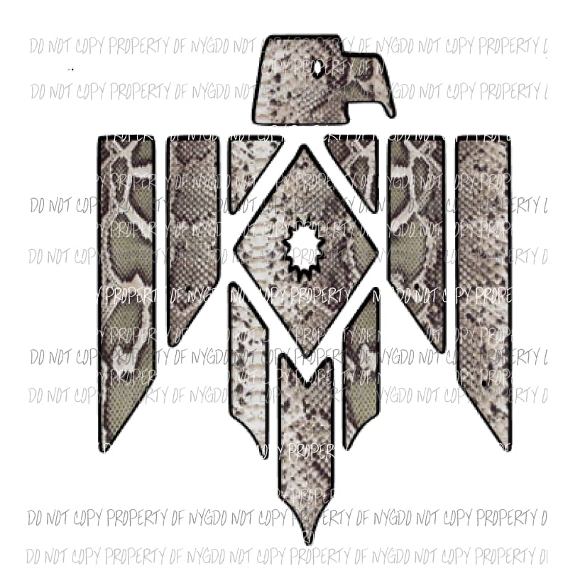 Thunderbird snake skin 3 Sublimation transfers Heat Transfer