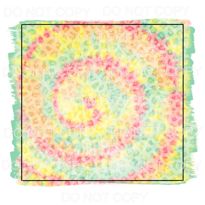 Tie Dye Leopard Watercolor Sheet Sublimation transfers - 