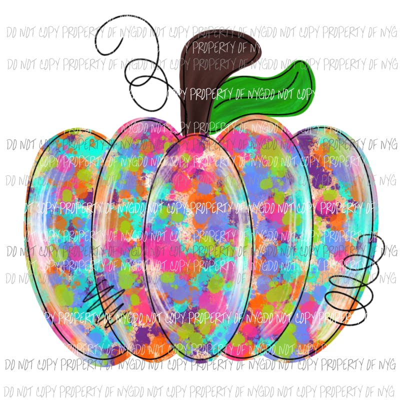 tie dye pumpkin Sublimation transfers Heat Transfer
