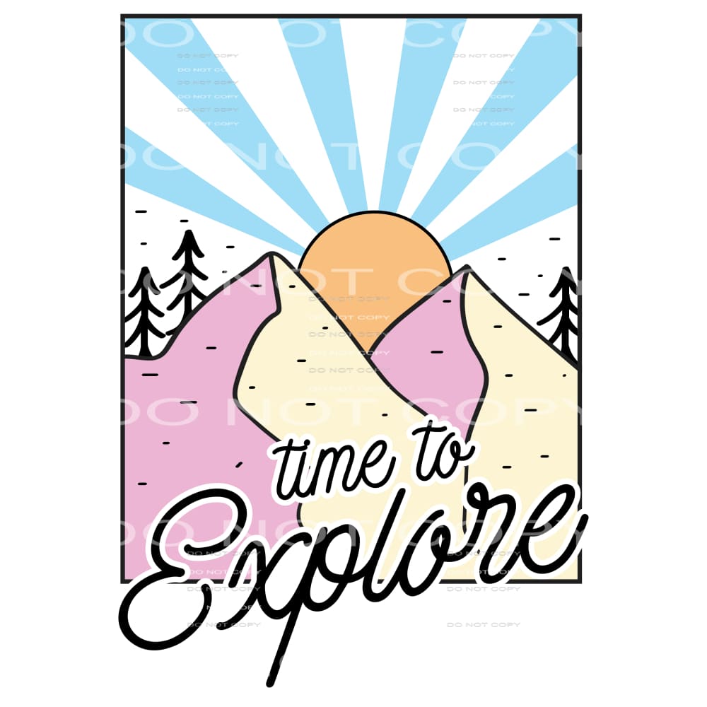 Time To Explore #5123 Sublimation transfers - Heat Transfer