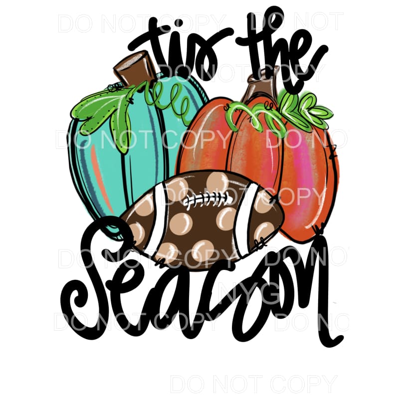 Tis The Season Football Brown Polka Dots Green Orange 