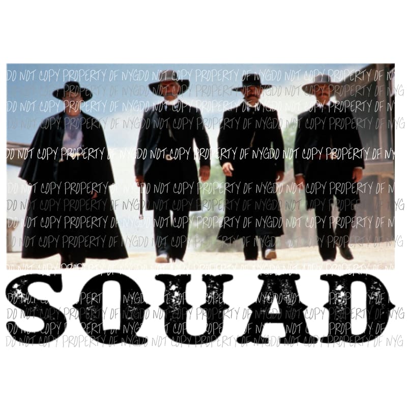 Tombstone squad color Sublimation transfers Heat Transfer