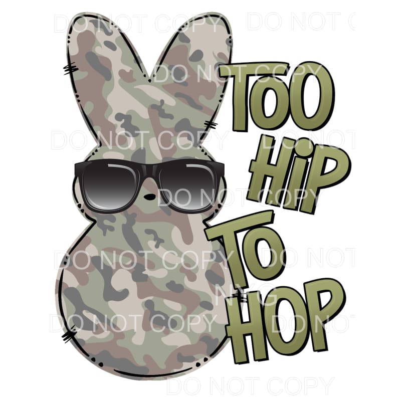 Too Hip To Hope Camo Easter Bunny Peep Sunglasses 