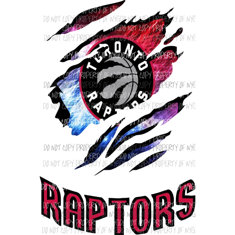 Toronto Raptors ripped design Sublimation transfers Heat Transfer