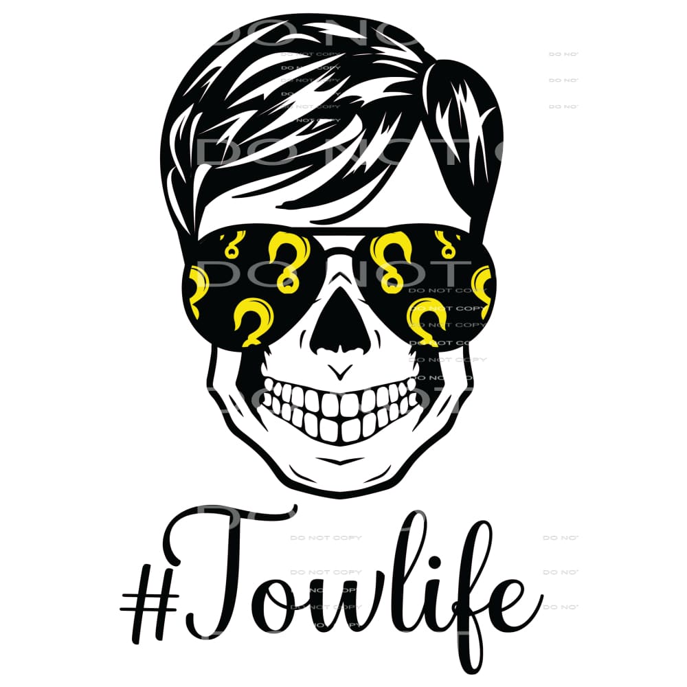 tow life guy - boy skull Sublimation transfers - Heat 