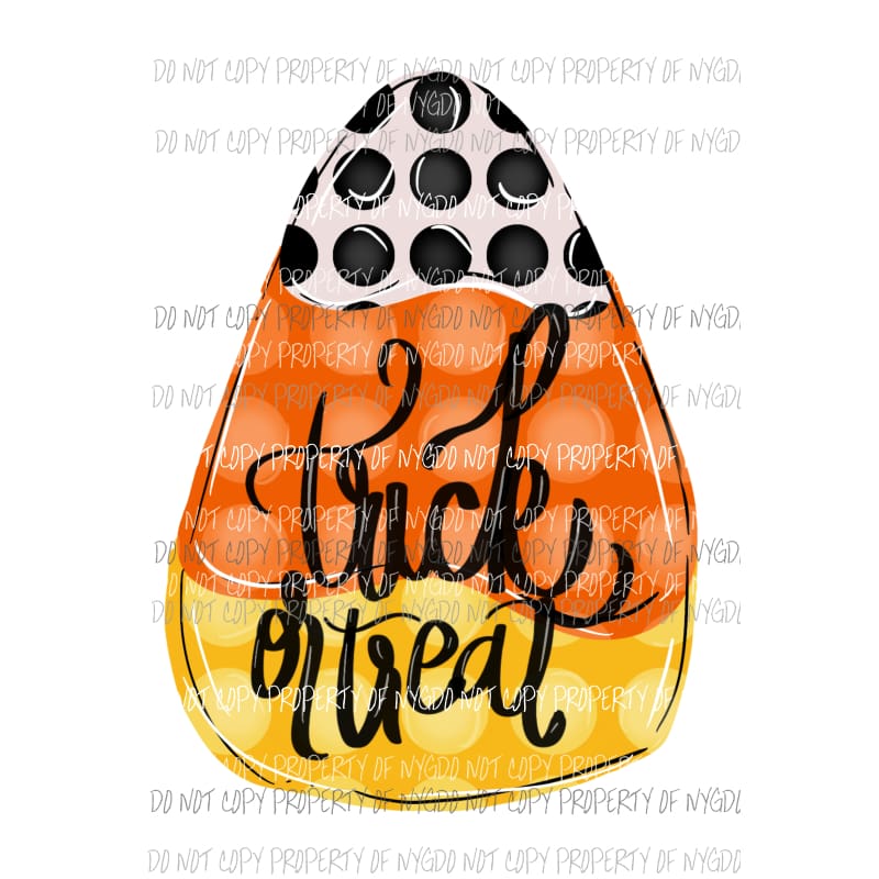 Trick Or Treat Candy Corn Halloween Sublimation transfers Heat Transfer