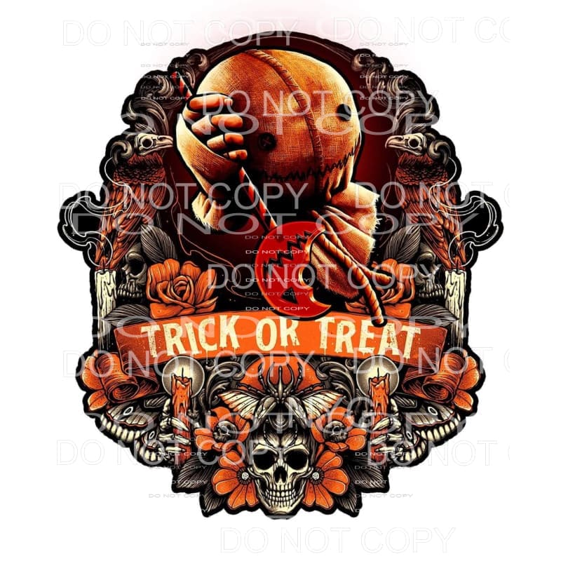 Trick Or Treat Halloween Movie Sam Flowers Skull Black 