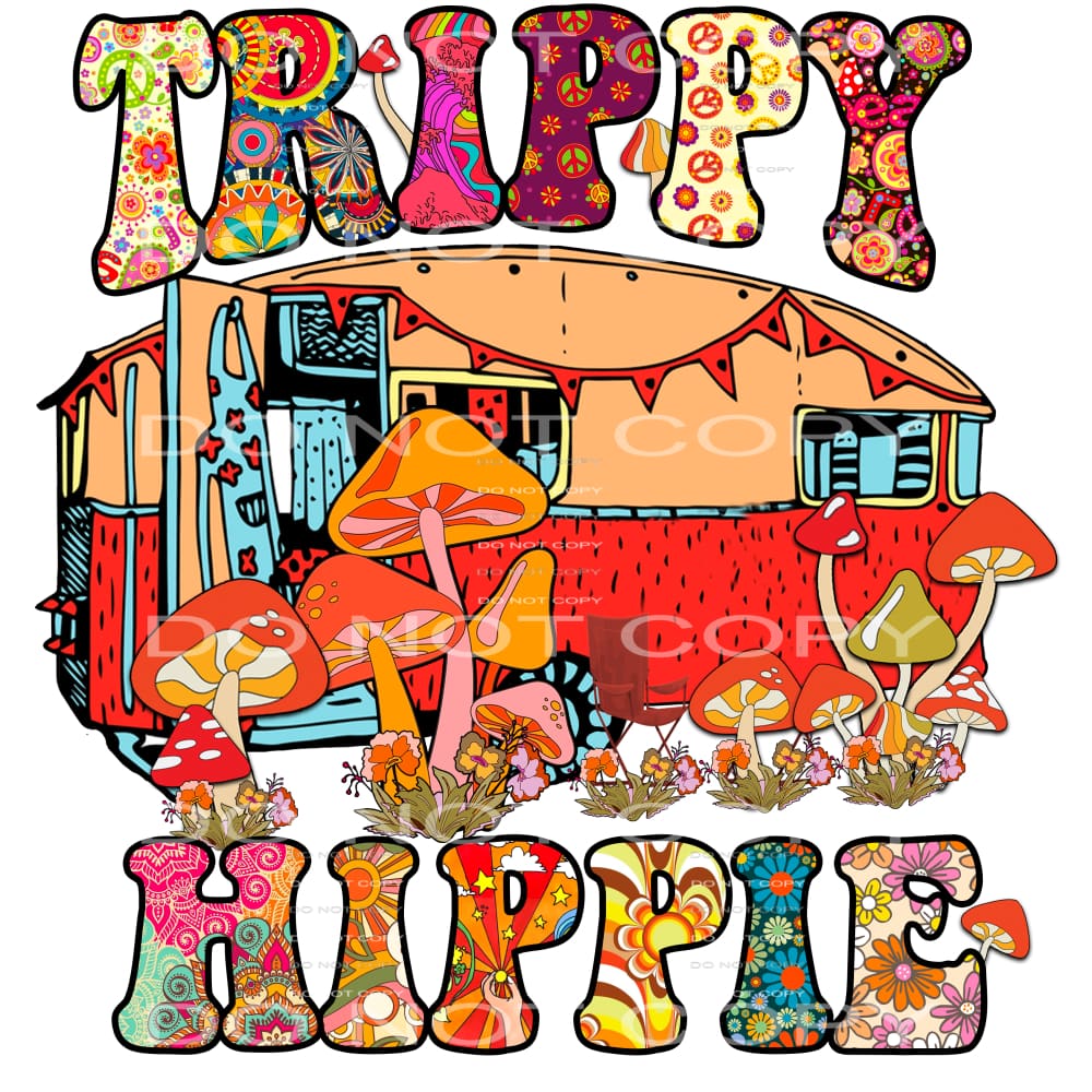 Trippy Hippy #4726 Sublimation transfers - Heat Transfer