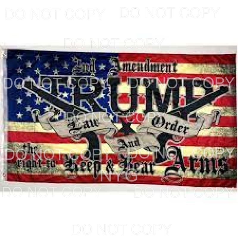 Trump Law And Order The Right To Bear Arms American Flag 
